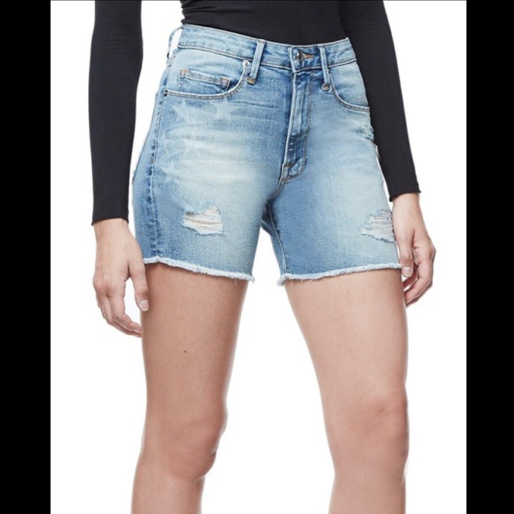 Good American ‘Stars & Stripes’ Jean Shorts